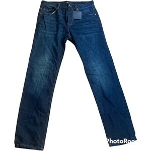 ASOS dark blue wash distressed jeans